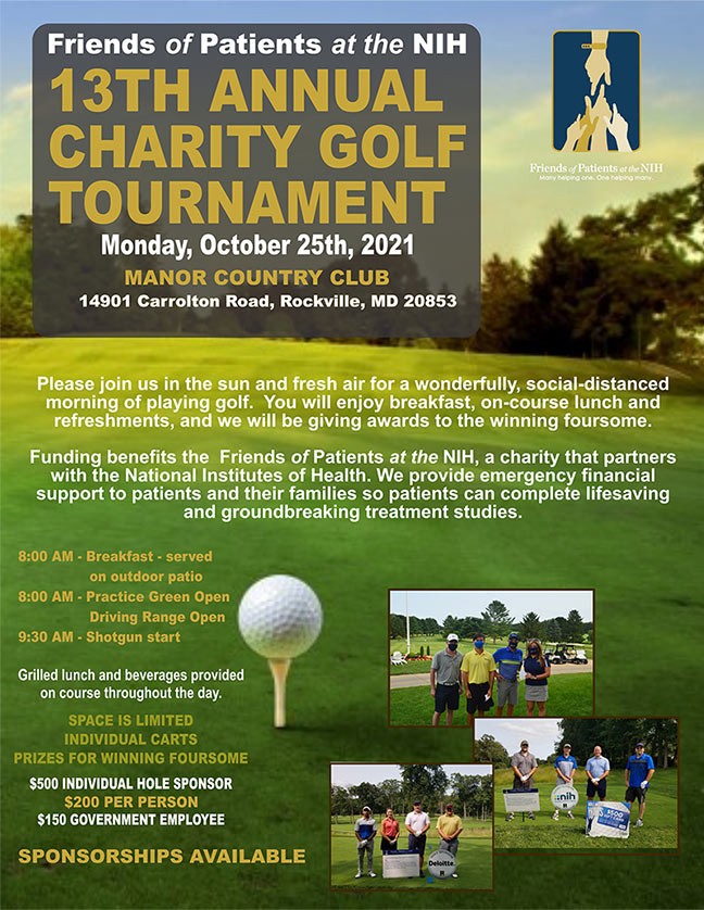 13th Annual Charity Golf Tournament Monday, Oct. 25th The Friends